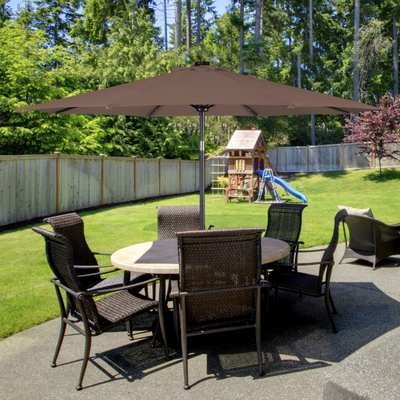 10 Ft Outdoor Patio Umbrella with Lights, Solar Pool Garden Umbrella