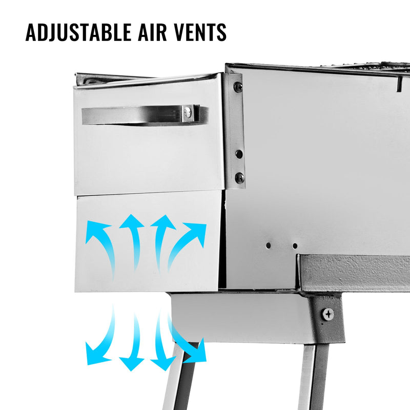 Portable BBQ Grill Stainless Steel Charcoal Camp Grill