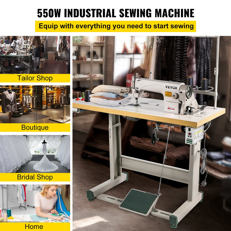 Industrial Sewing Machine Table Stand, Lockstitch Commercial Grade Stitching Machine