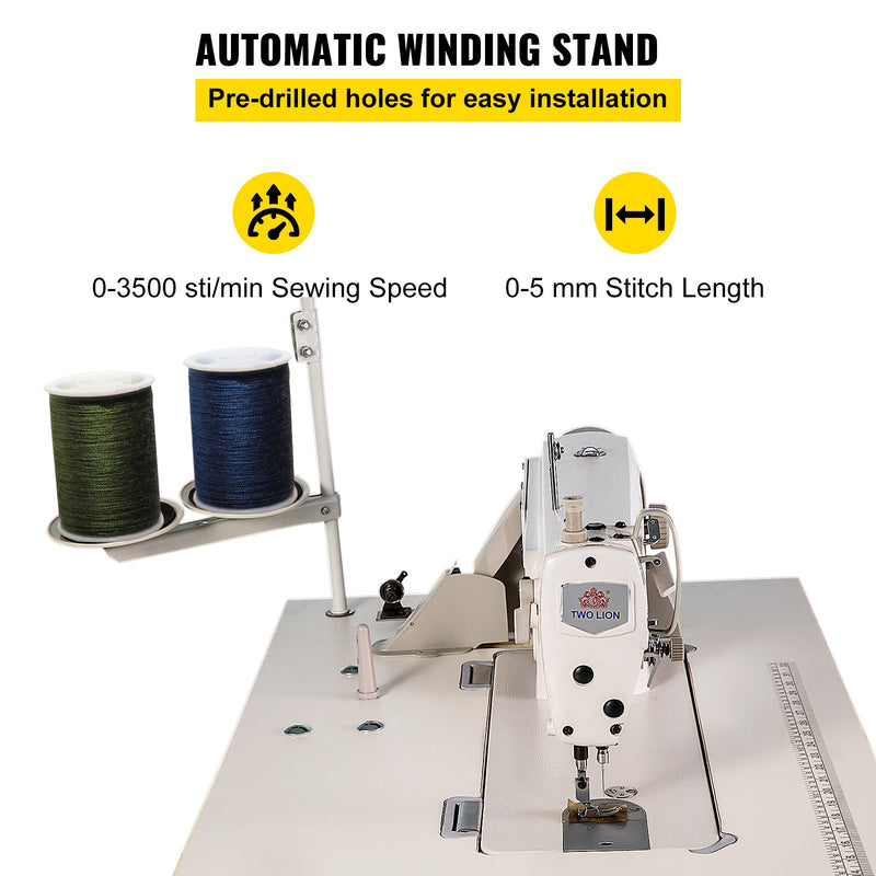 Industrial Sewing Machine Table Stand, Lockstitch Commercial Grade Stitching Machine