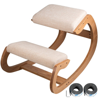 Ergonomic Wooden Kneeling Chair Strengthen Muscles Relieve Fatigue Furniture