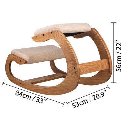 Ergonomic Wooden Kneeling Chair Strengthen Muscles Relieve Fatigue Furniture