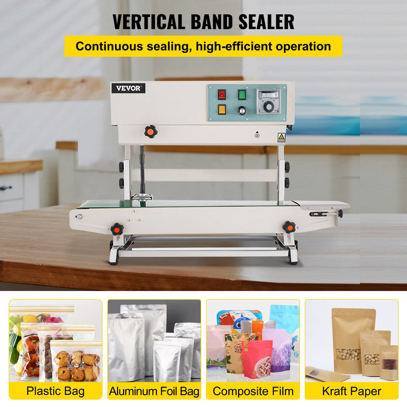 Continuous Band Sealing Machine Band Sealer Machine Vertical Automatic