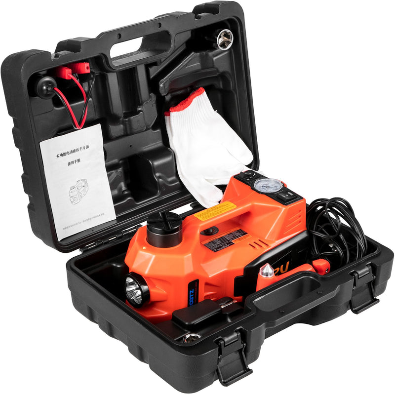 Electric Car Jack Automatic Car Jack 12V DC 5T with Tire Inflator Pump and LED Flashlight