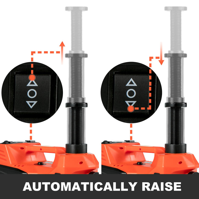 Electric Car Jack Automatic Car Jack 12V DC 5T with Tire Inflator Pump and LED Flashlight