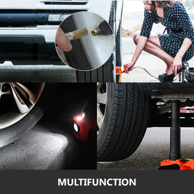 Electric Car Jack Automatic Car Jack 12V DC 5T with Tire Inflator Pump and LED Flashlight