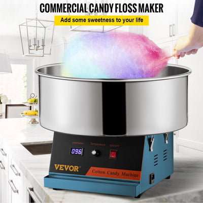 Commercial Cotton Candy Machine Sugar Floss Maker 19.7'' Bowl
