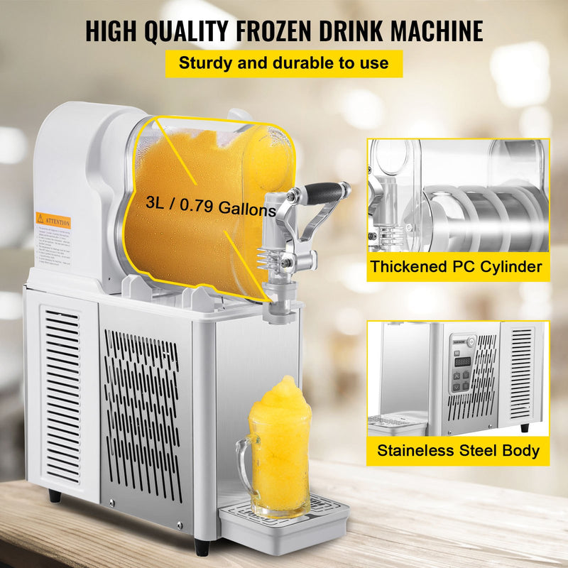3L Slushy Machine, Commercial Slushy Maker Icee Daiquiri Machine