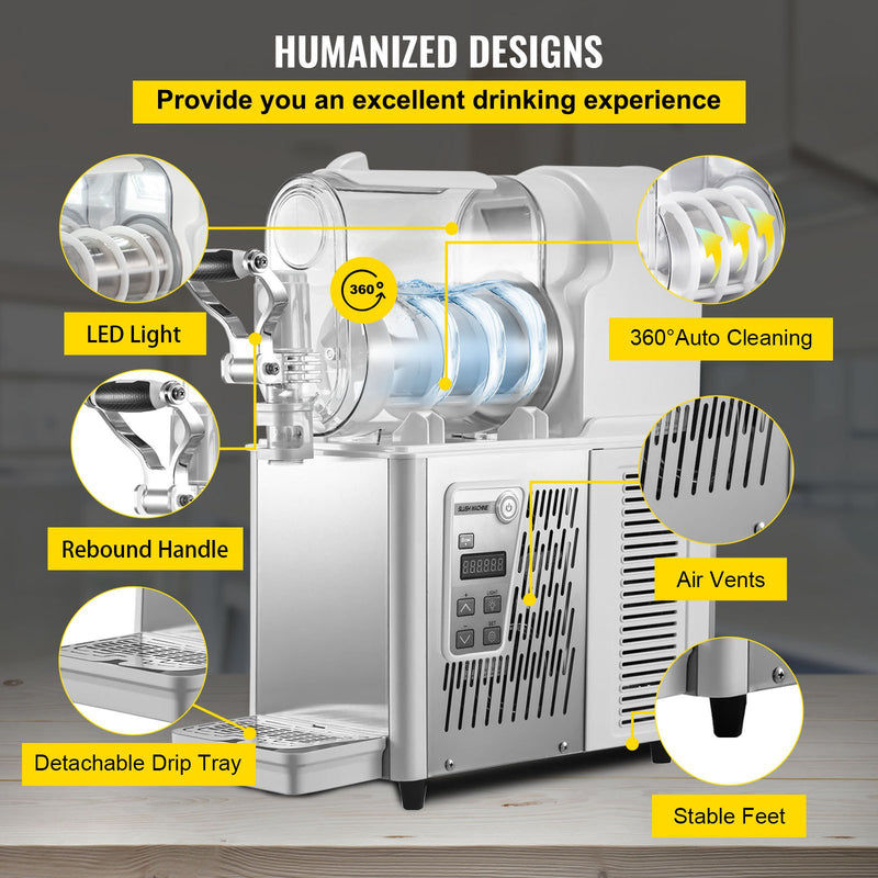 3L Slushy Machine, Commercial Slushy Maker Icee Daiquiri Machine