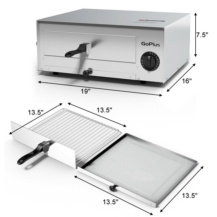 120V Kitchen Commercial Pizza Oven Stainless Steel Pan