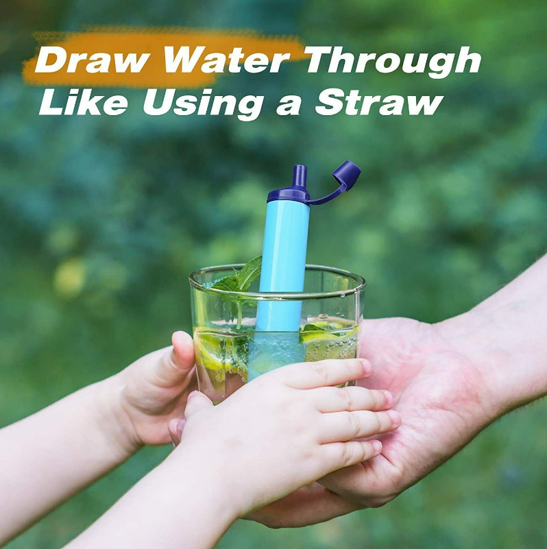 3 Pack Personal Water Filter Straw Purifier Portable Water Filtration System Camping Hiking Emergency Survival