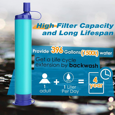 3 Pack Personal Water Filter Straw Purifier Portable Water Filtration System Camping Hiking Emergency Survival
