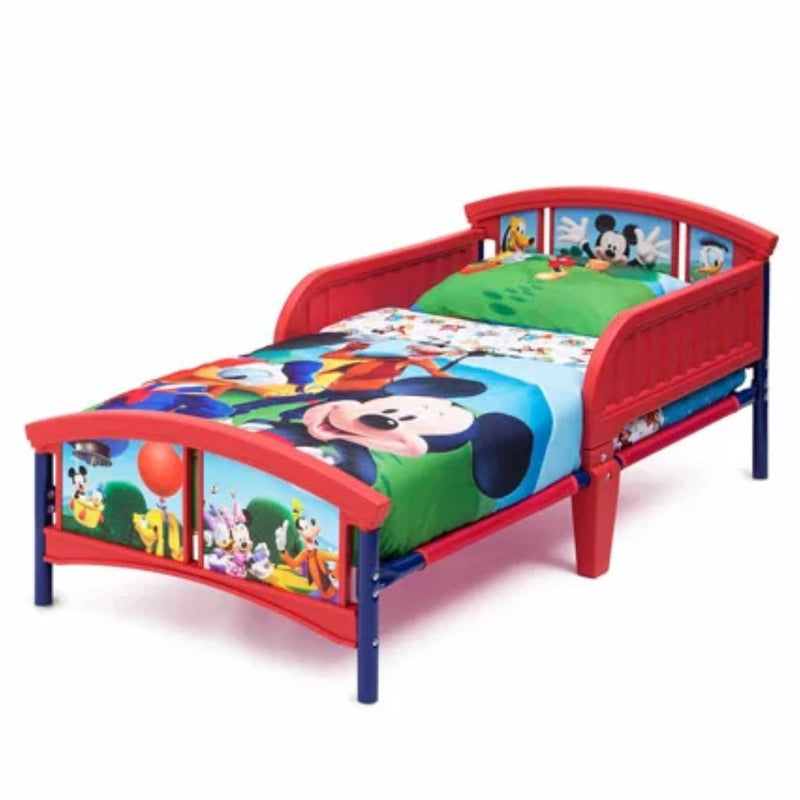 Disney Mickey Mouse Plastic Toddler Bed, Single Bedframe for Children
