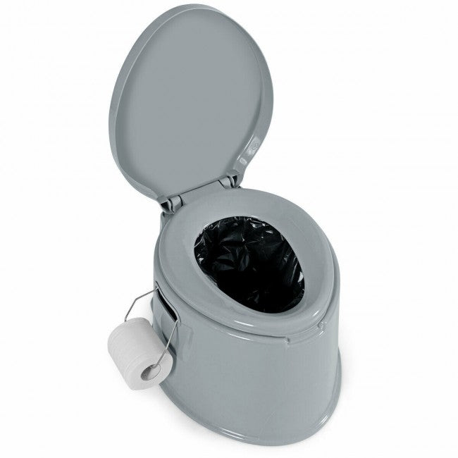 Portable Travel Camping Toilet with Paper Holder for Indoor and Outdoor